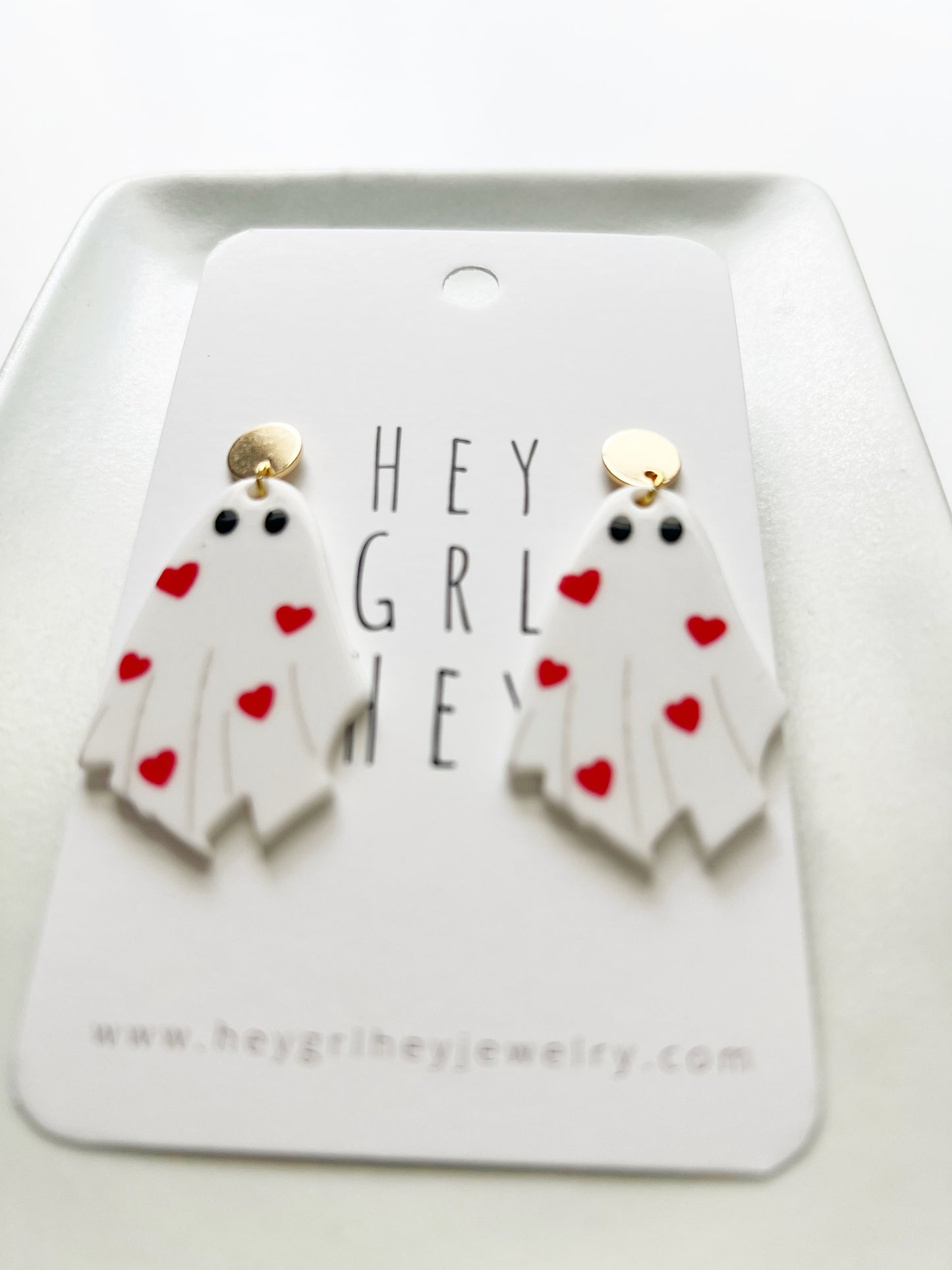 The Love At First Fright Ghost Earrings