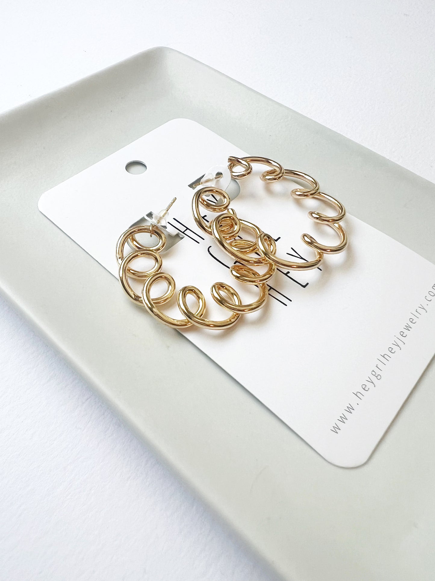 The Spiral Hoop Earrings