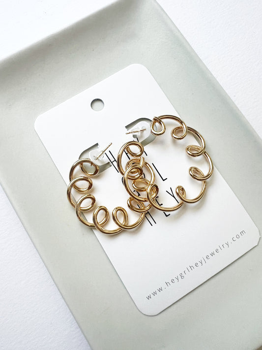 The Spiral Hoop Earrings