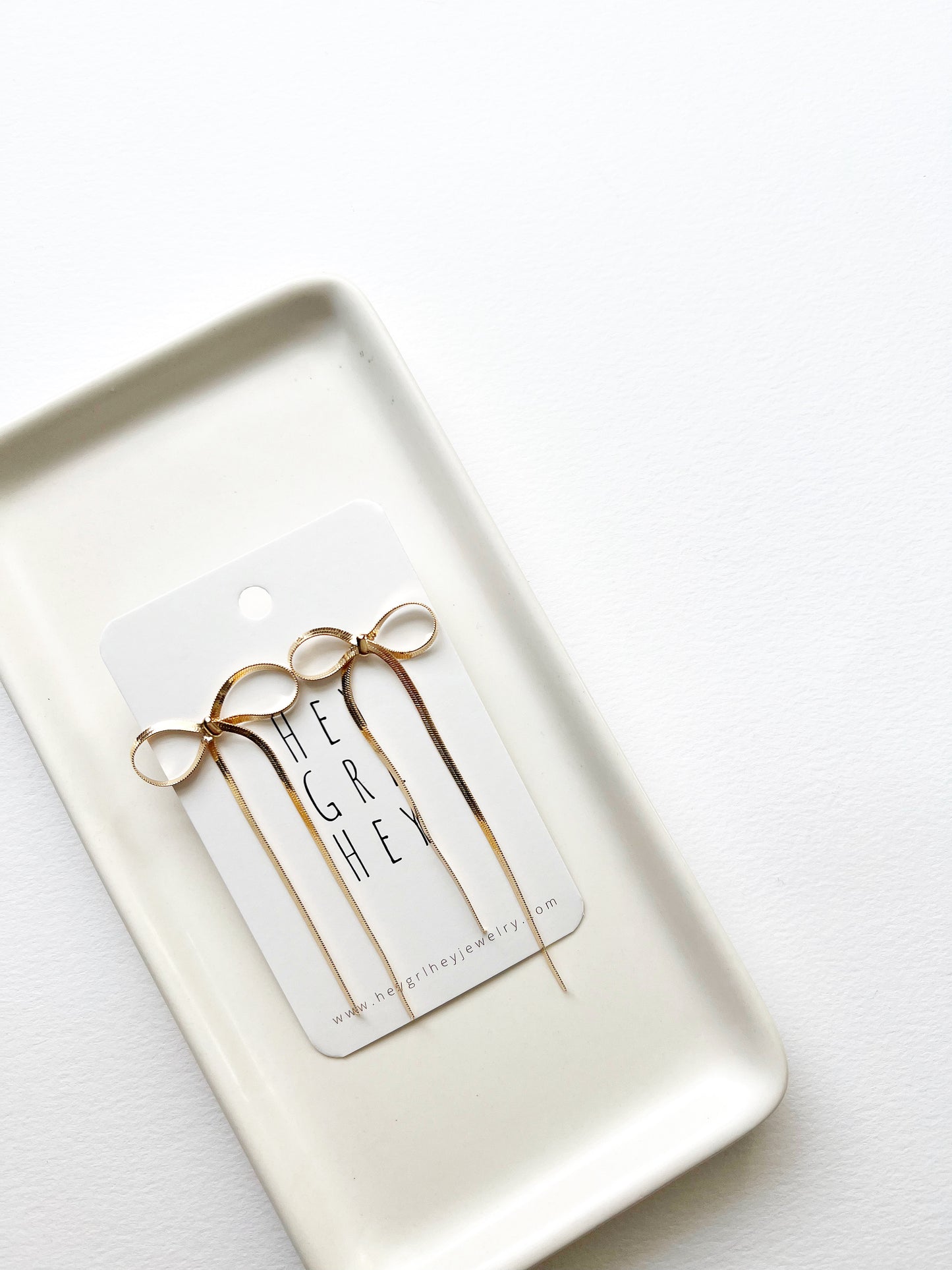 The Bexley Bow Earrings in Gold