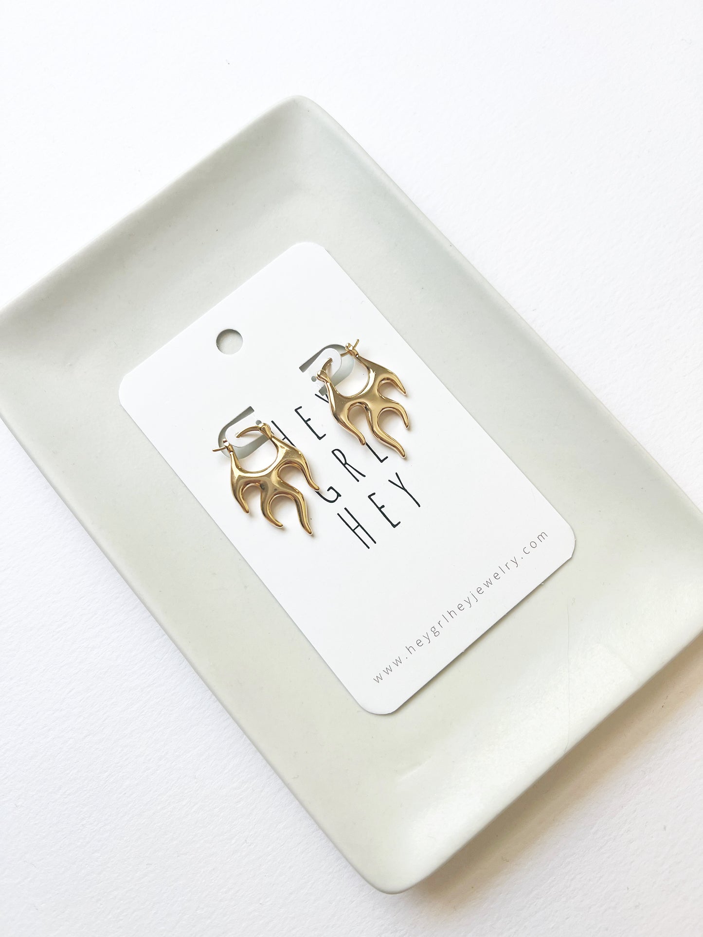 The Flame Hoop Earrings