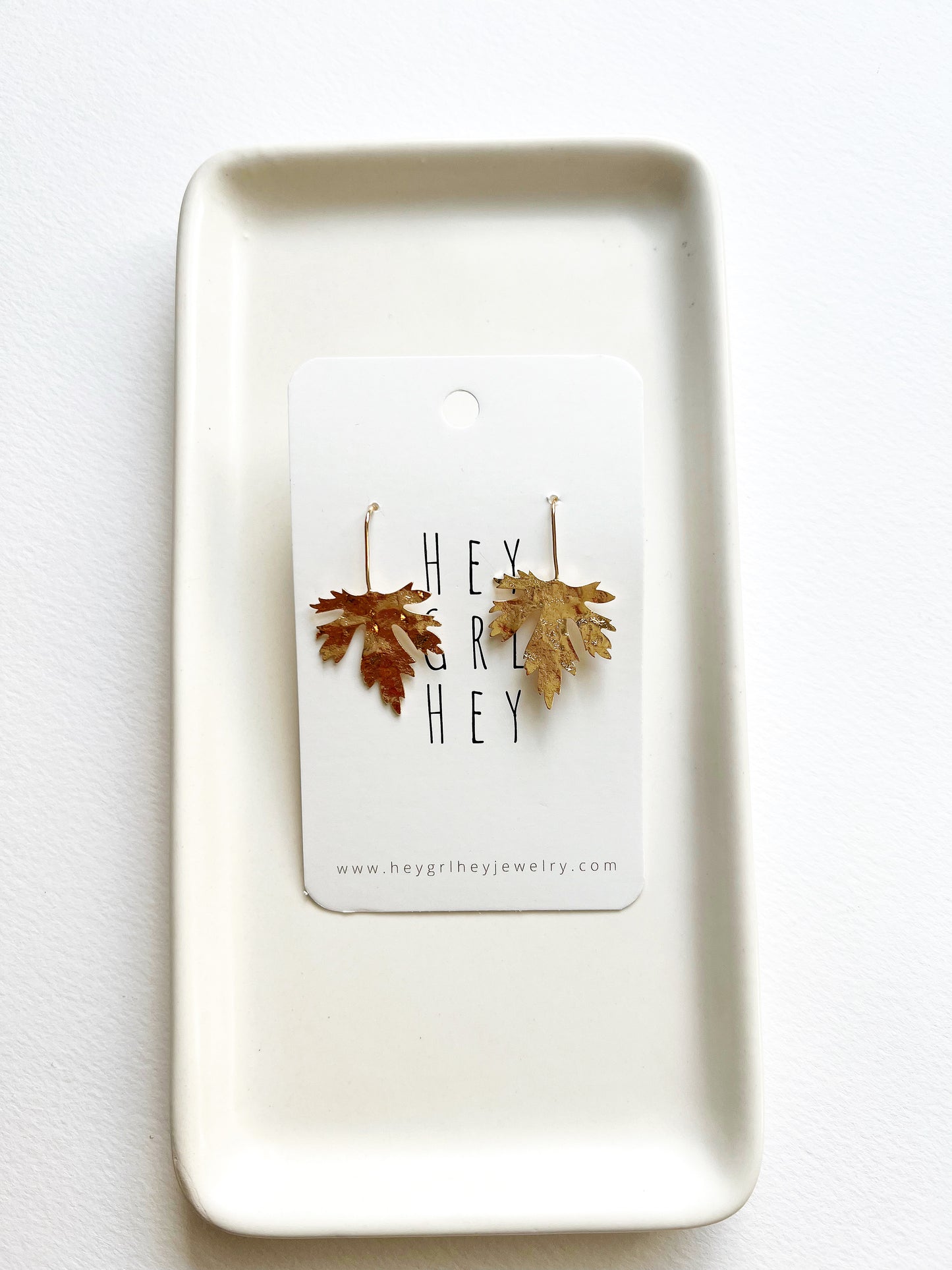 The Maple Leaf Earrings in Gold