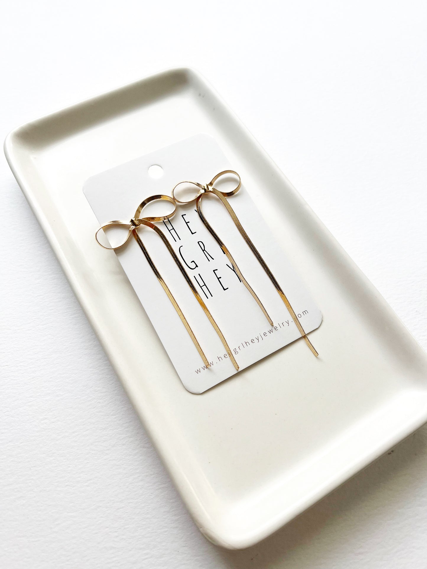 The Bexley Bow Earrings in Gold