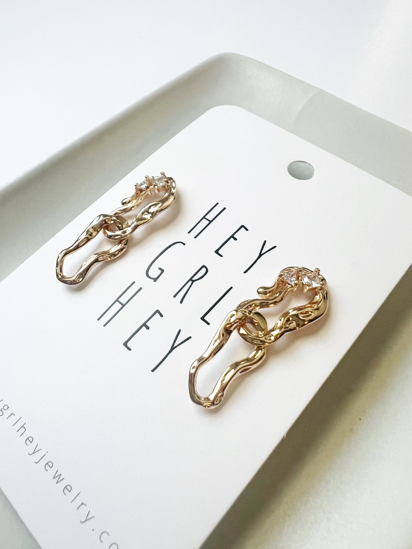 The Chain CZ Studs