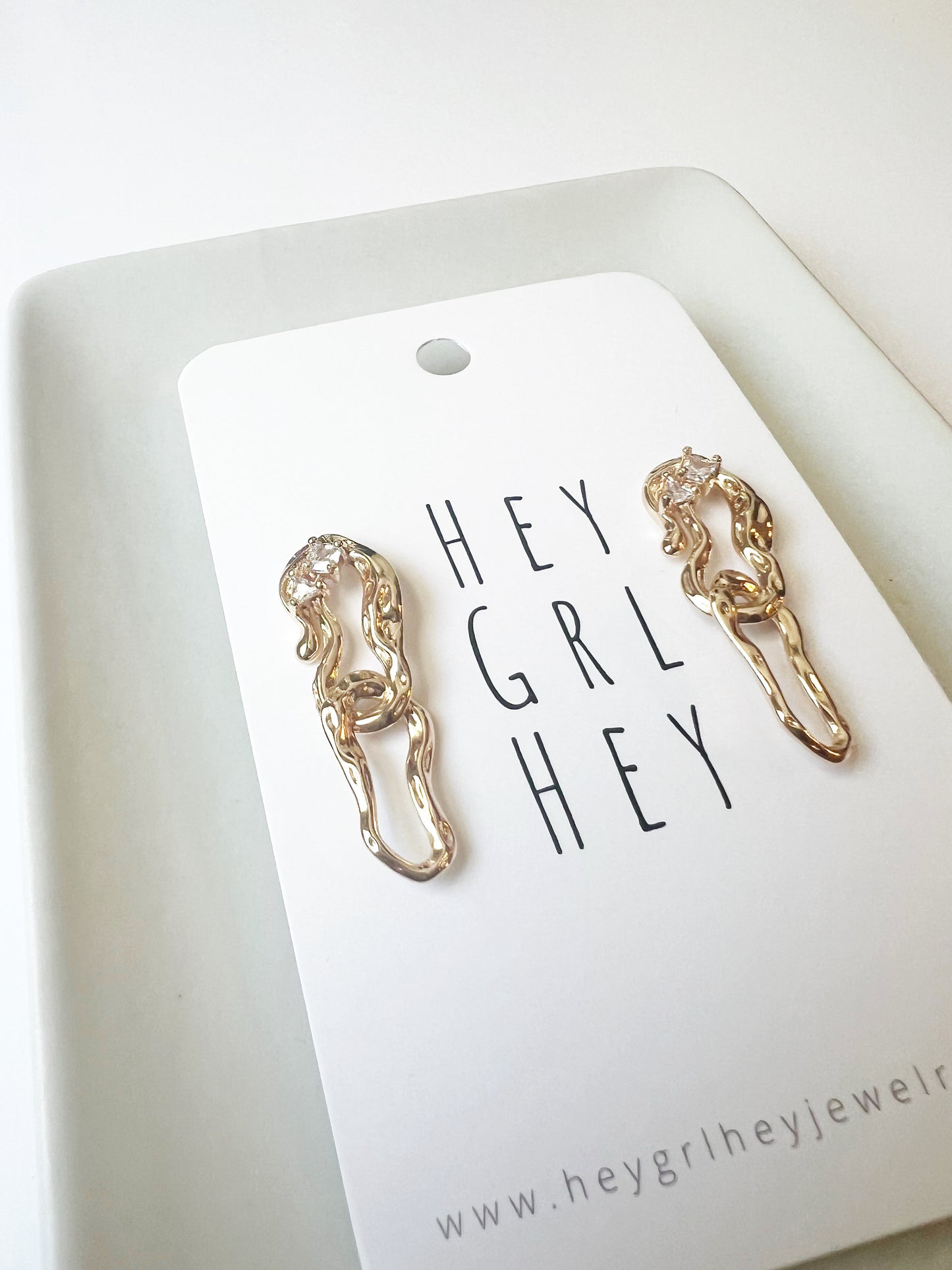 The Chain CZ Studs