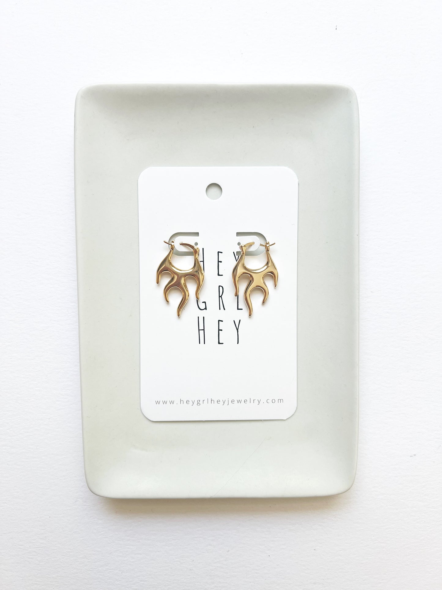 The Flame Hoop Earrings