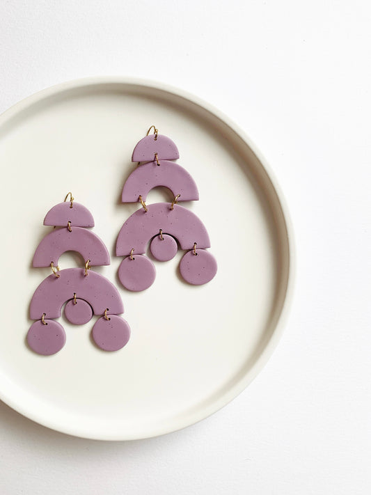 The Yosano Earrings in Amethyst