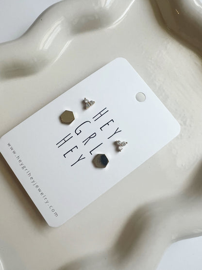 The What the Hex Stud Earring Pack