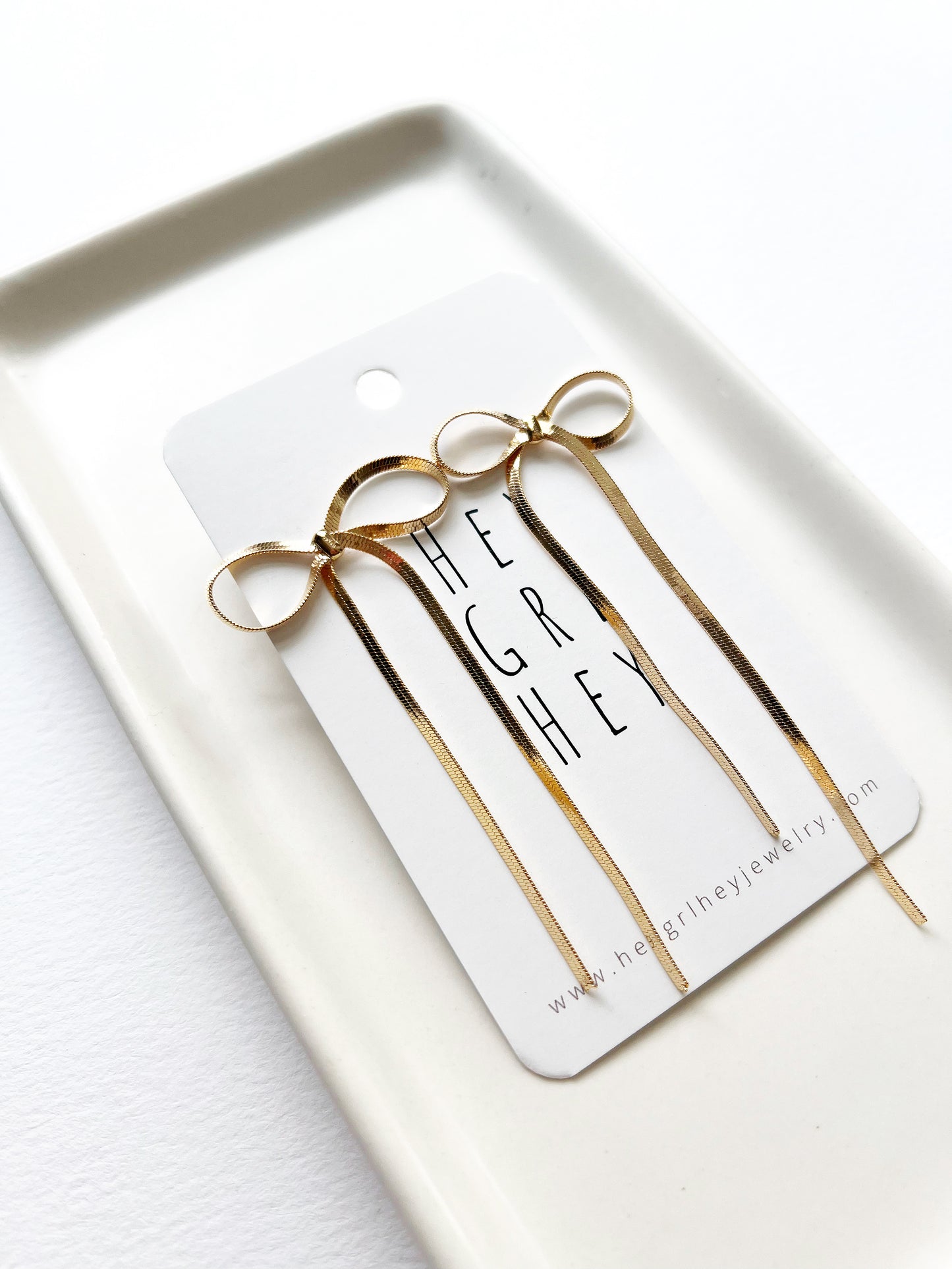 The Bexley Bow Earrings in Gold
