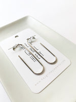 Load image into Gallery viewer, The Paperclip Hoop Earrings in Silver
