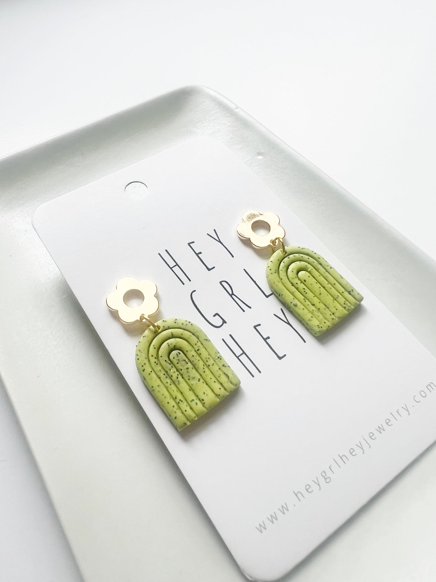 The Penelope Earring in Wasabi