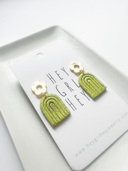 The Penelope Earring in Wasabi