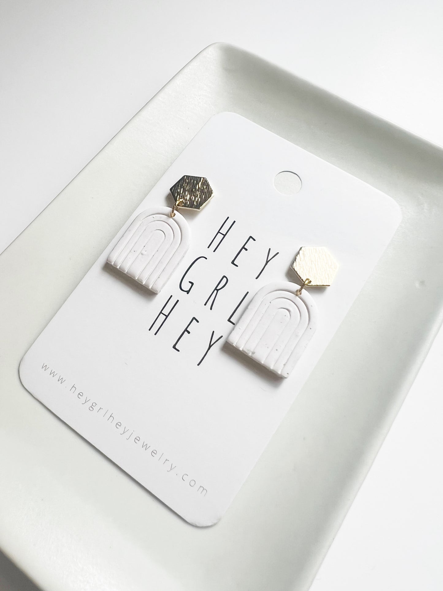 The Penelope Earring in White
