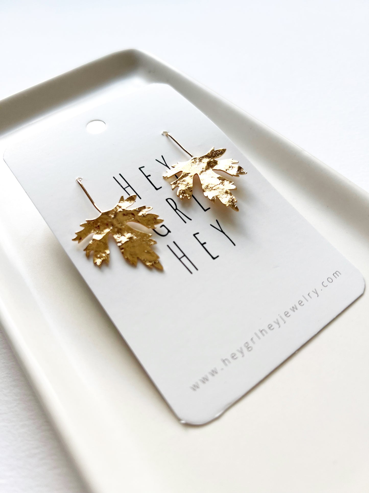 The Maple Leaf Earrings in Gold
