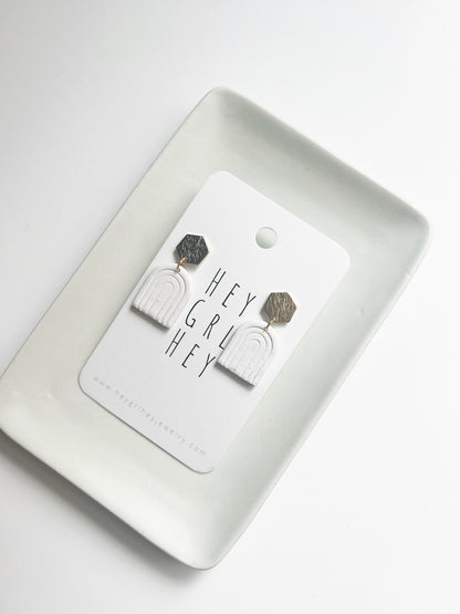 The Penelope Earring in White