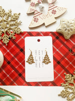 Load image into Gallery viewer, The Brass Christmas Tree Earrings
