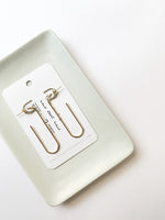 Load image into Gallery viewer, The Paperclip Hoop Earrings in Gold
