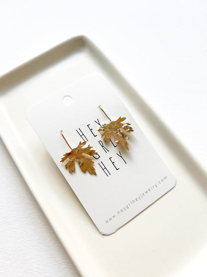 The Maple Leaf Earrings in Gold