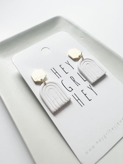 The Penelope Earring in White