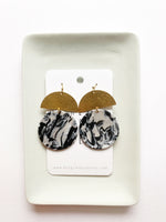 Load image into Gallery viewer, The Marble Moon Earrings

