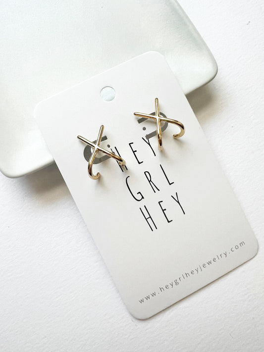 X Marks the Spot Stud Earrings