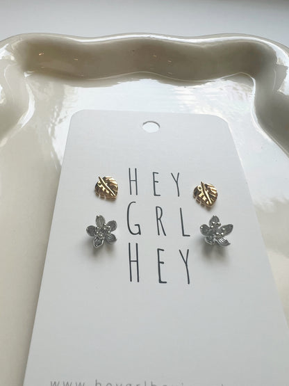 The Leaf Me Be Stud Earring Pack