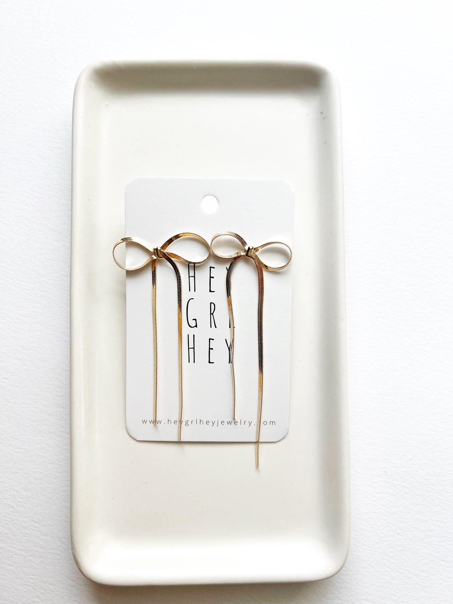 The Bexley Bow Earrings in Gold