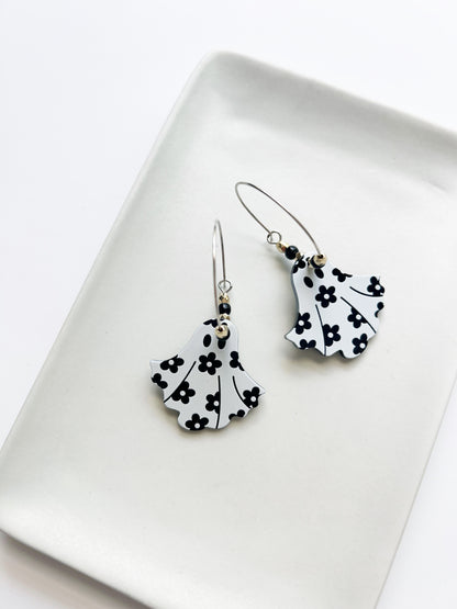 The Spooky Daisy Ghost Hoop Earrings