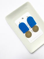 Load image into Gallery viewer, The Cobalt Leopard Earrings
