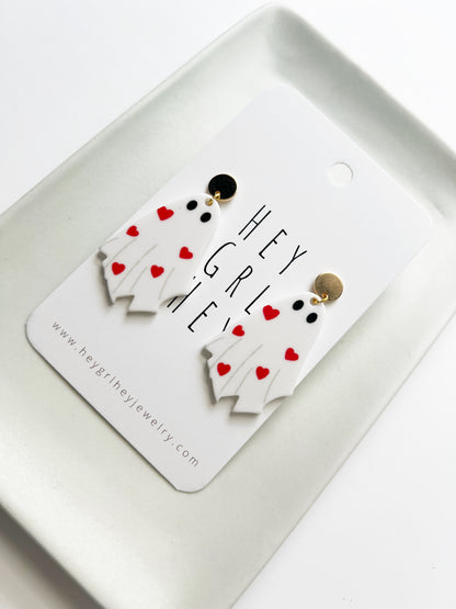 The Love At First Fright Ghost Earrings