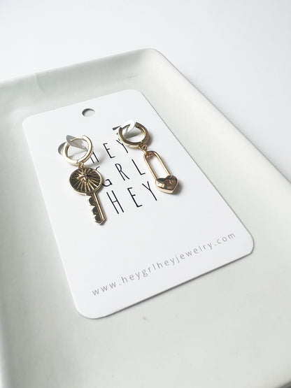 The Lock and Key Earrings