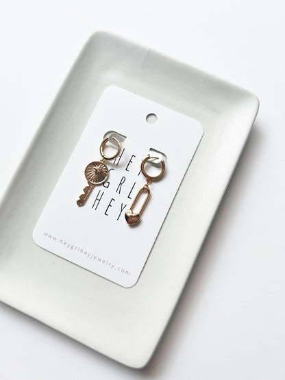 The Lock and Key Earrings