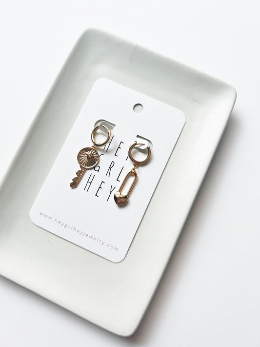 The Lock and Key Earrings