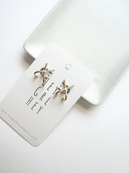 X Marks the Spot Stud Earrings