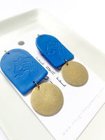 Load image into Gallery viewer, The Cobalt Leopard Earrings
