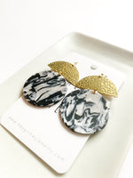 Load image into Gallery viewer, The Marble Moon Earrings
