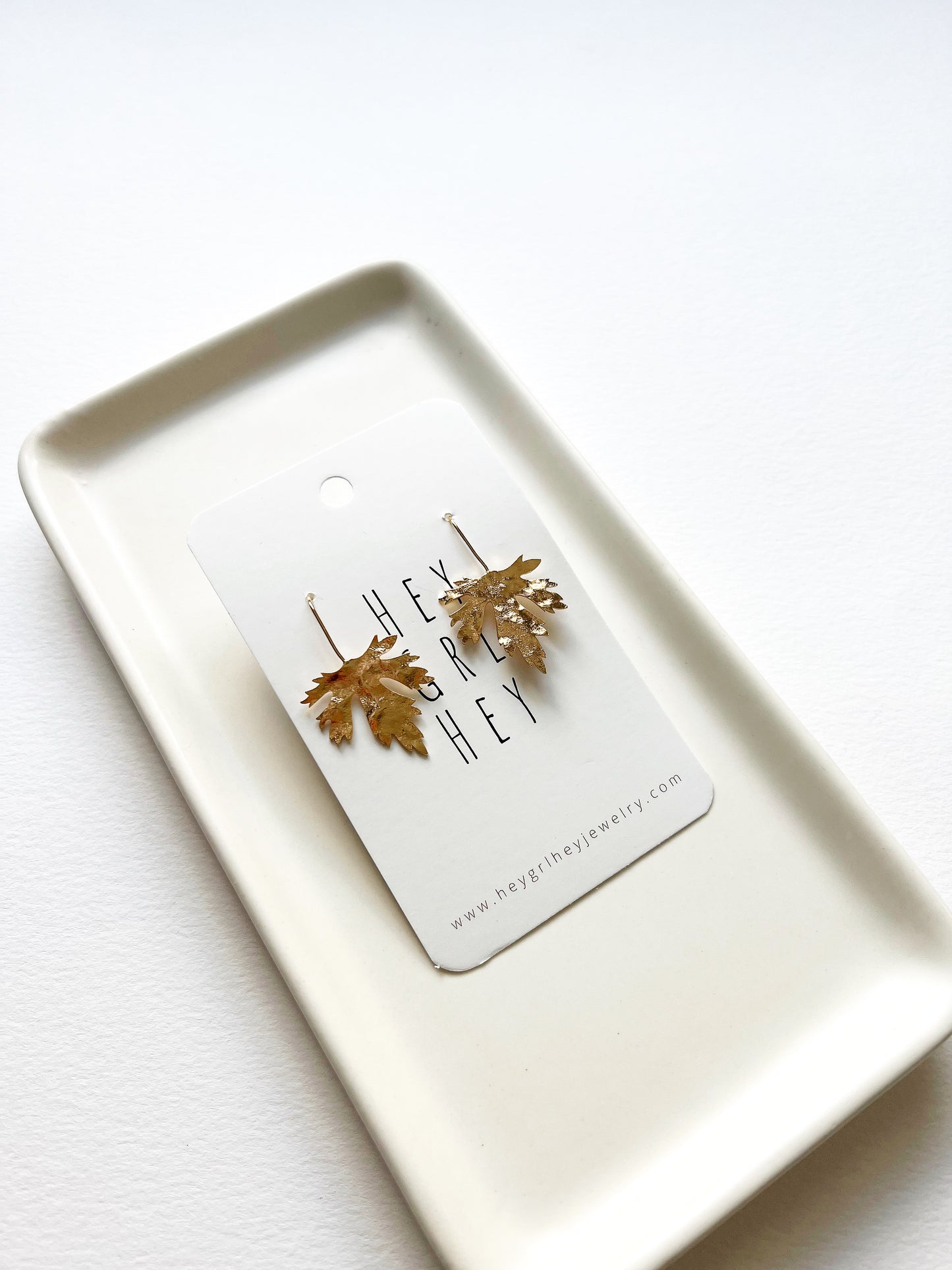 The Maple Leaf Earrings in Gold