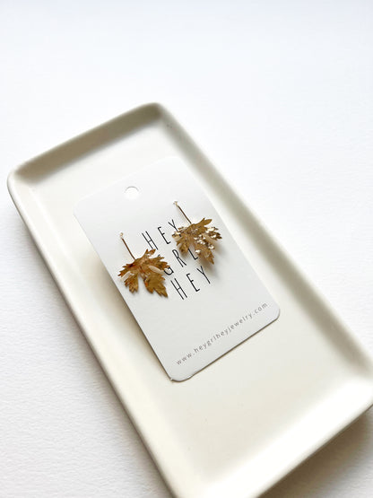The Maple Leaf Earrings in Gold