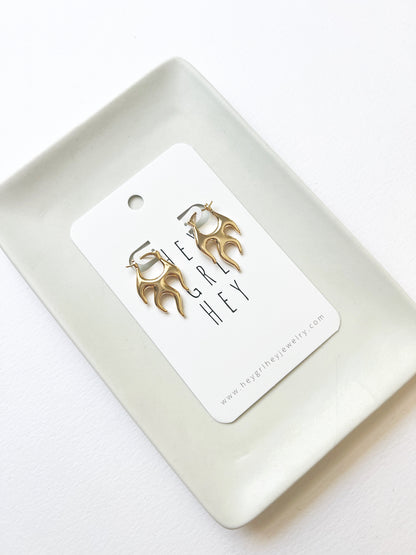 The Flame Hoop Earrings