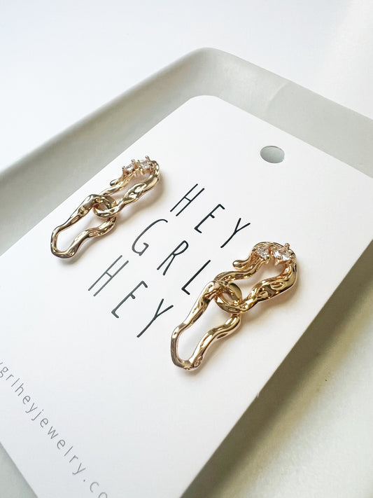 The Chain CZ Studs