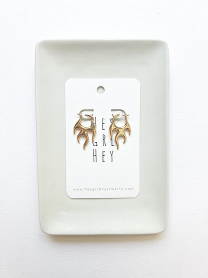The Flame Hoop Earrings