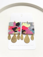 Load image into Gallery viewer, The Square Earrings in Multi Color
