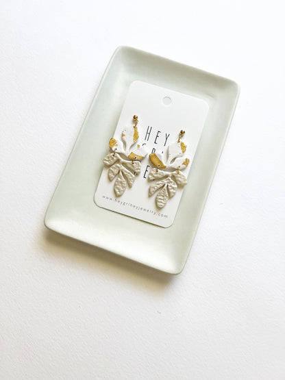 The Fairy Leaf Clay Earrings