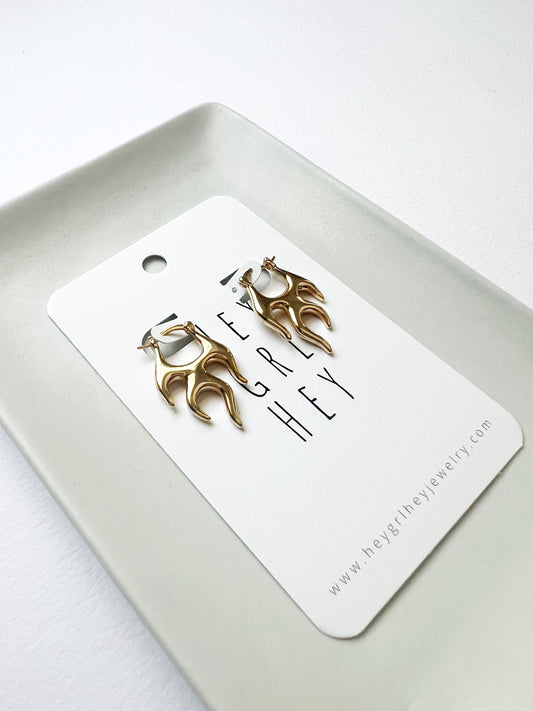 The Flame Hoop Earrings