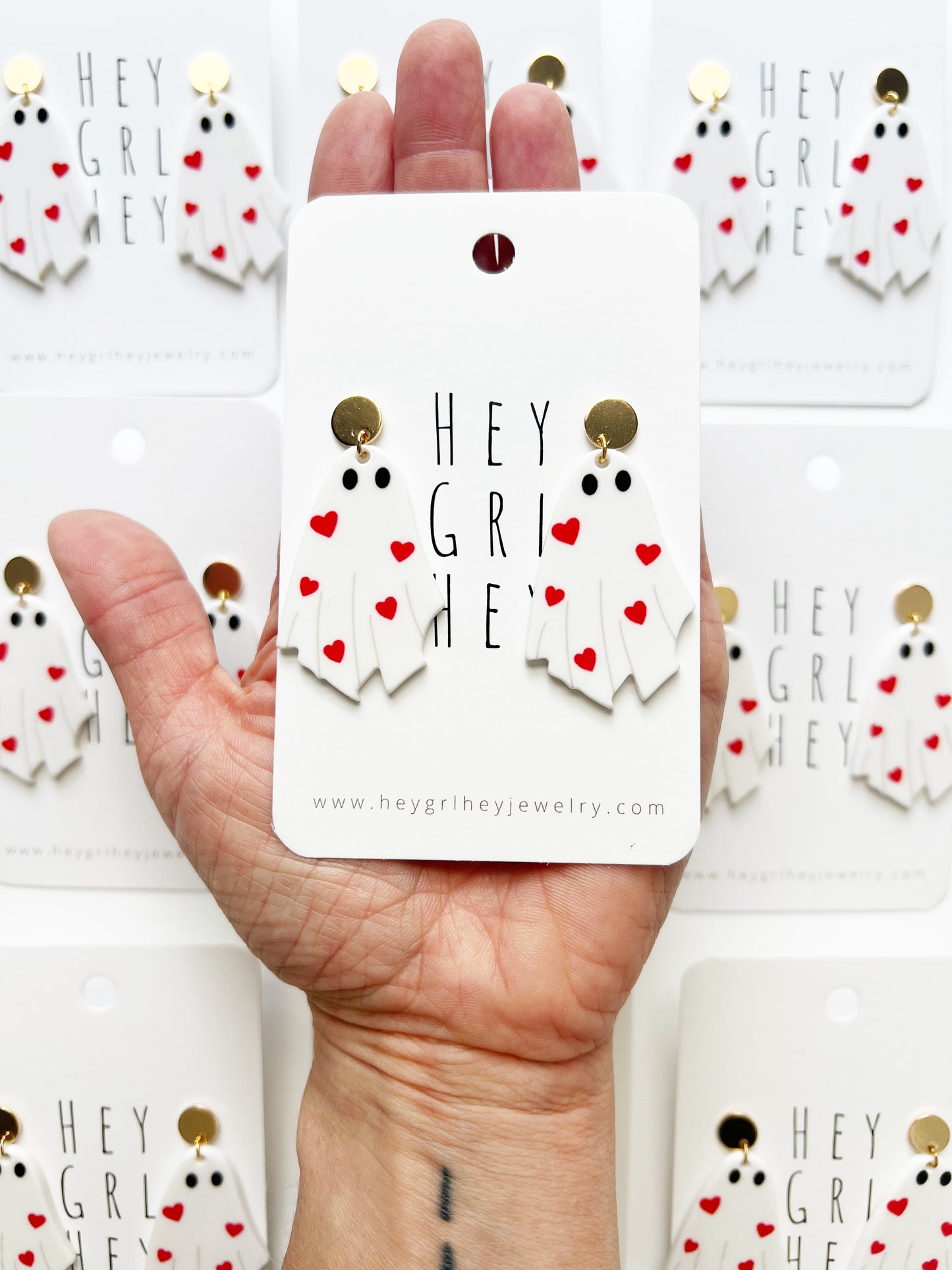The Love At First Fright Ghost Earrings
