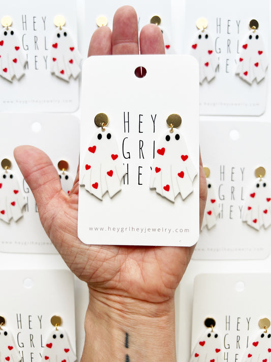 The Love At First Fright Ghost Earrings