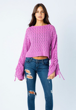 Load image into Gallery viewer, Purple Knit Sweater
