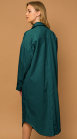 Load image into Gallery viewer, Hunter Green Corduroy Shacket
