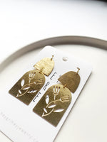 Load image into Gallery viewer, The Tulip Brass Earrings
