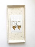 Load image into Gallery viewer, The White Gemina Earrings
